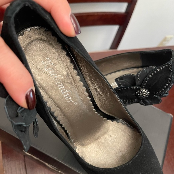 Suede high heel evening shoes - Picture 6 of 9